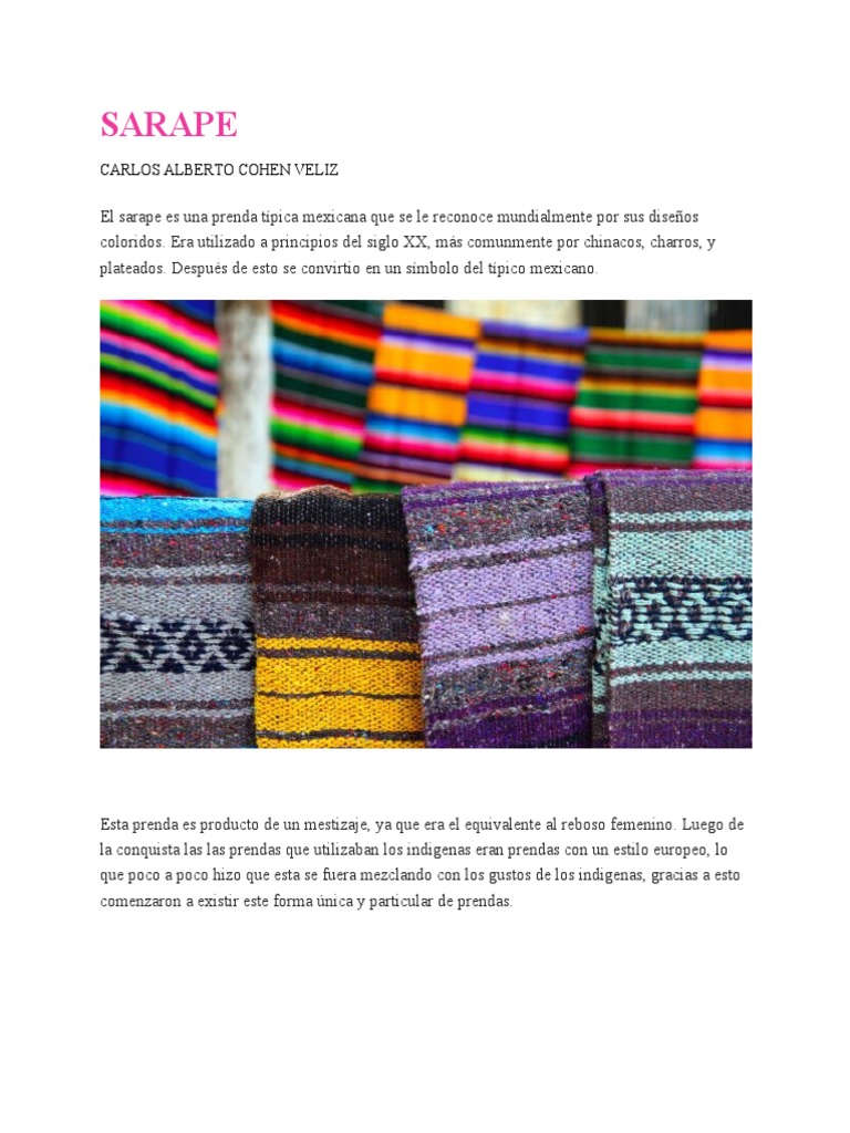 Cómo Hacer un Sarape Mexicano Tradicional | PDF | Ropa | Textiles