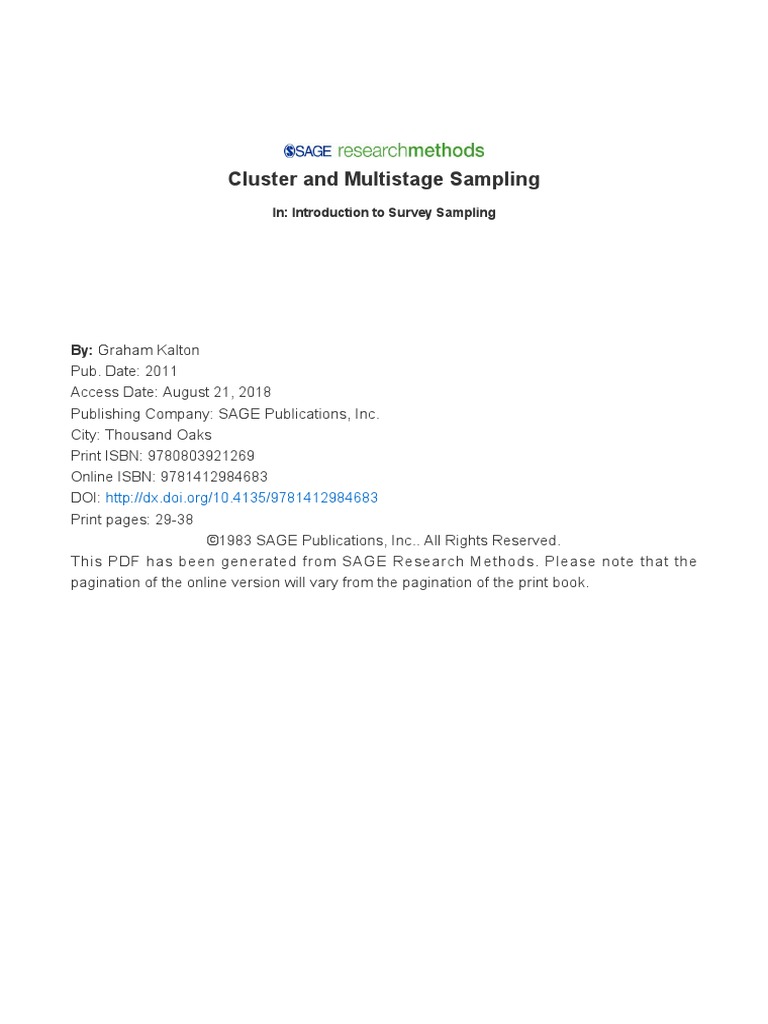 Introduction To Survey Sampling5 PDF | PDF | Stratified Sampling ...