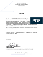 Certificado Buen Vecino