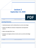 September 15, 2020: 09/15/2020 ELEC2501: Lecture 2 (Kupchak Fall 2020) 1