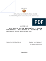 MR - Upravljanje Javnim Preduzećima, Sistem Menadžmenta Kvalitetom U Kompaniji Za Osiguranje D PDF