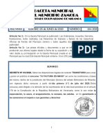 GACETA MUNICIPAL #104-2020 Decreto 012