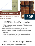 The Brothers Grimm: Not Only Märchen: The Brothers' Work in Linguistics