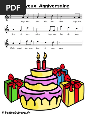Zubar Zenaty Poplatek Joyeux Anniversaire Tablature Guitare Obce Predpona Zrak