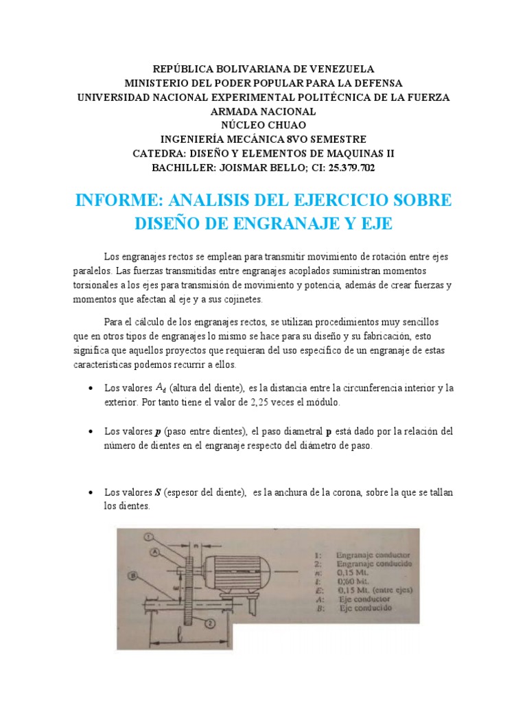 Análisis de Engranajes Acoplados | PDF | Engranaje | Máquinas