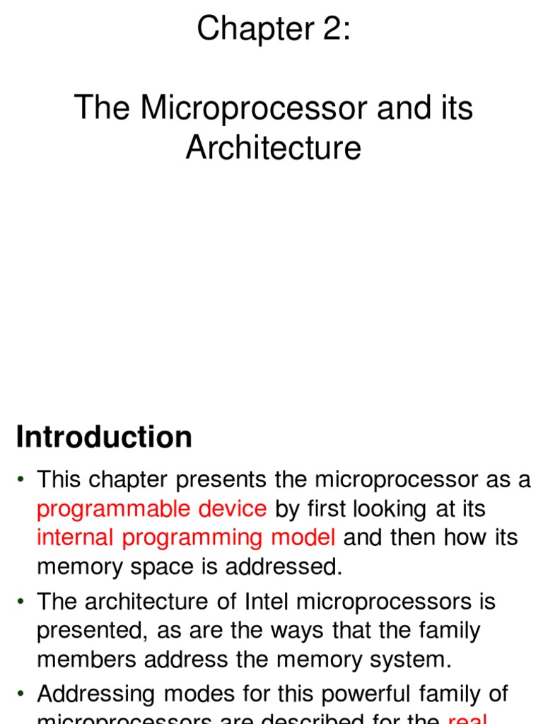 Microprocessor Architecture Overview | PDF | Central Processing Unit ...