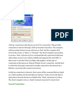 Dial-up Connection: Level Two Internet Access