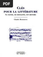 Clés Pour La Littérature, Sa Nature, Ses Modalités, Son Histoire - Claude Rommeru PDF