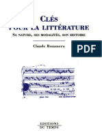 Clés Pour La Littérature, Sa Nature, Ses Modalités, Son Histoire - Claude Rommeru PDF