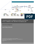 Transiciones e Imbricaciones Estéticas en El Umbral Del Metro de Medellín. Jua Felipe Suescún PDF