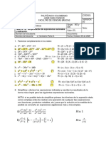 Matemáticas Taller Simplificación Expresiones Racionales Radicación