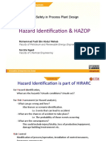 Hazard Iden Fica On & HAZOP: SKF 4163: Safety in Process Plant Design