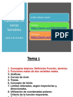 Funciones en Varias Variables - Clase 9 de Octubre PDF