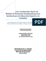 Persistencia y Graduación: Hacia Un Modelo de Retención Estudiantil para Las Instituciones de Educación Superior en Colombia