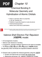 Chemical Bonding II: Molecular Geometry and Hybridization of Atomic Orbitals