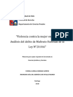 Análisis del delito de Maltrato Habitual en Chile y su aplicación en la protección de la mujer