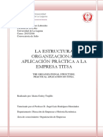 La Estructura Organizacional. Aplicacion Practica en La Empresa TITSA. Este Si PDF