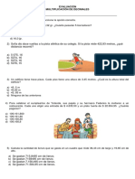 Evaluación Multiplicación de Decimales 10 02