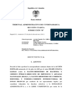 Sentencia de Primera Instancia Sobre Acción Popular de Felipe Zuleta Por ZFO