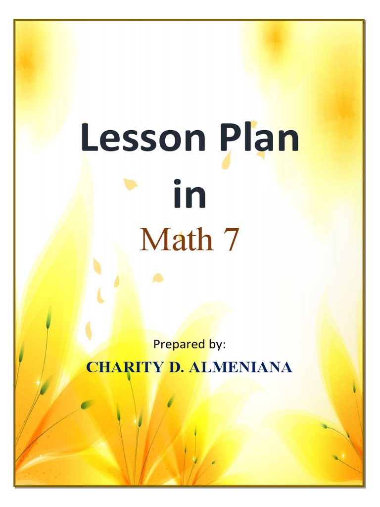 Lesson Plan In: Math 7 | PDF | Wellness