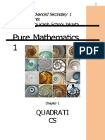 Pure Mathematics 1: Quadrati CS