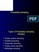 Probability Sampling Probability Sampling