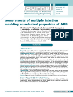 Some Effects of Multiple Injection Moulding On Sel