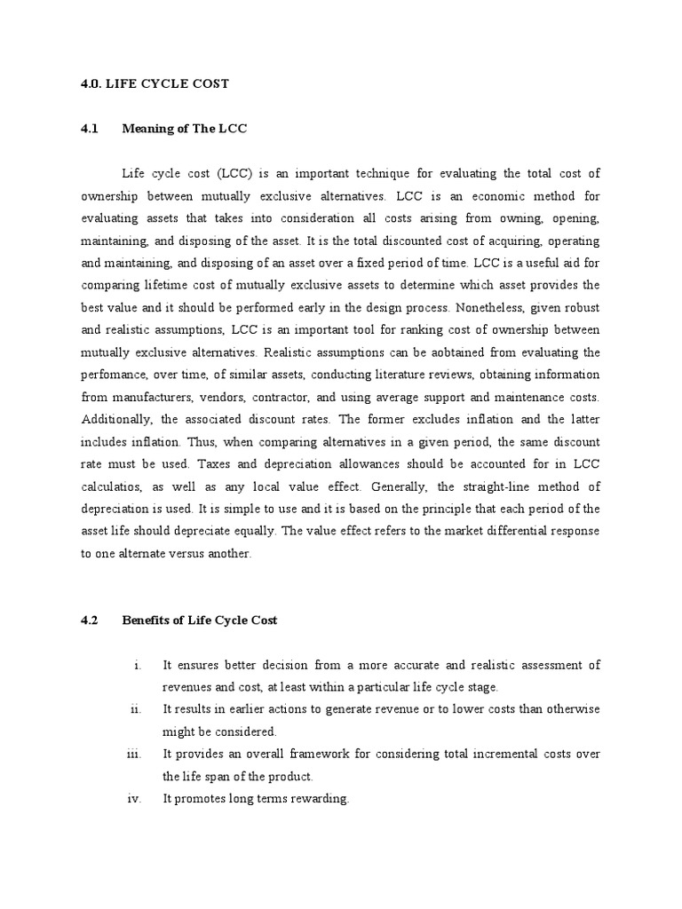 Understanding Life Cycle Cost (LCC) | PDF | Life Cycle Assessment ...