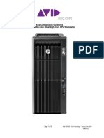 Avid Configuration Guidelines HP Z820 Dual Six-Core / Dual Eight-Core CPU Workstation