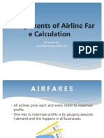 Components of Airline Fare Calculation