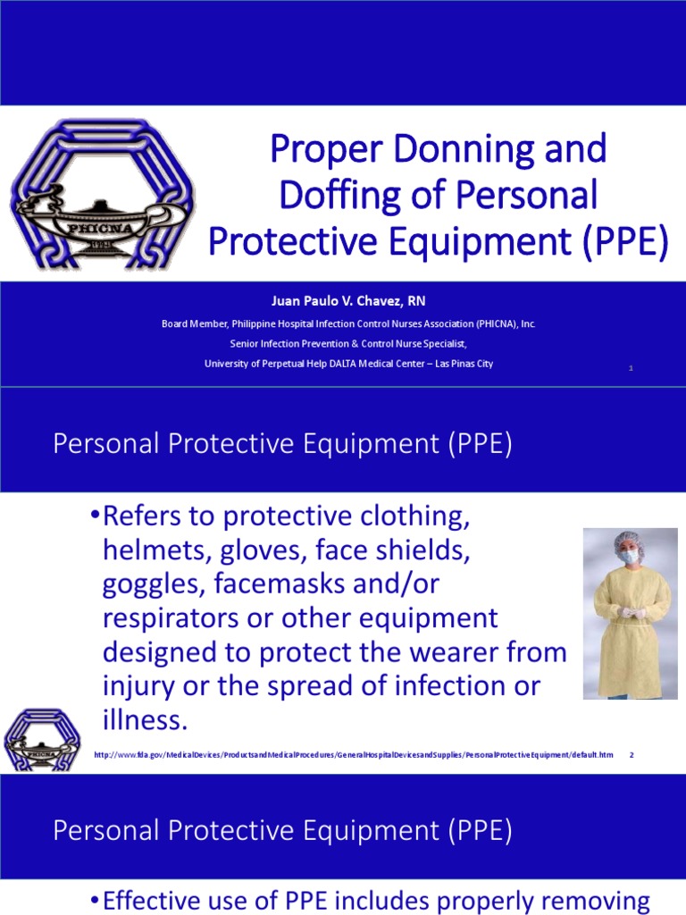 Donning Doffing PDF Personal Protective Equipment Safety