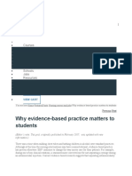 Why Evidence-Based Practice Matters To Students: Courses
