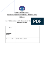 Comsats University Microprocessor Systems & Interfacing EEE-342