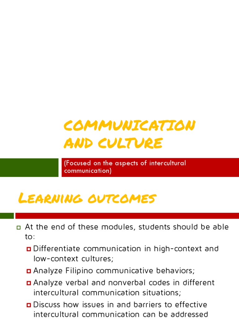 Intercultural Communication Insights | PDF | Nonverbal Communication ...