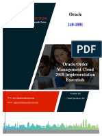 Oracle: Oracle Order Management Cloud 2018 Implementation Essentials