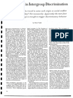 Tajfel Experiments in Intergroup Discrimination 1970 PDF
