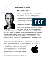 Who Was Steve Jobs?: Read The Article Below and Then Answer The Questions