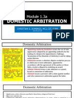 Module 1.3a: Domestic Arbitration