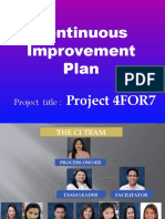 Continuous Improvement Plan: Project 4FOR7