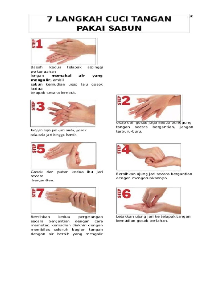 Tujuh Langkah Cuci Tangan Pdf