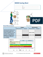 NIOSH Scoring Sheet: Actual Measurements