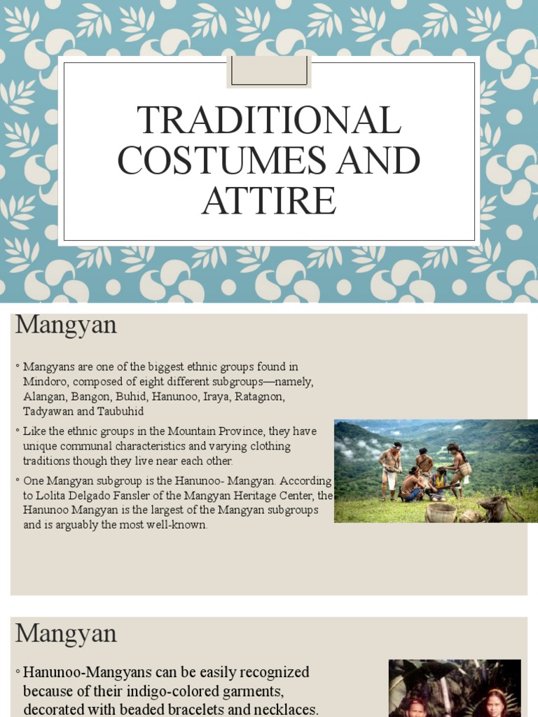 Hanunoo Mangyan Traditional Costumes | PDF | Clothing | Softlines