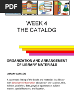 WEEK 4 - The Catalog