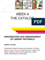 WEEK 4 - The Catalog
