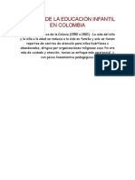 Historia de La Educación Infantil en Colombia