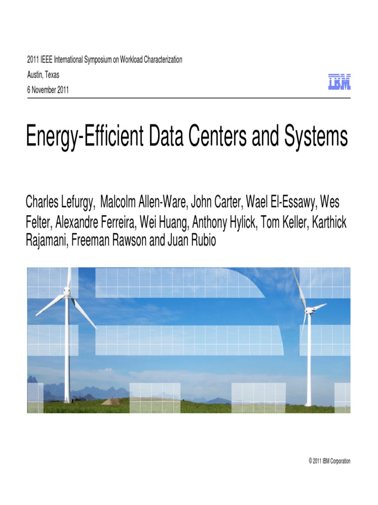 EEDCS Tutorial IISWC2011 PDF | PDF | Data Center | Air Conditioning