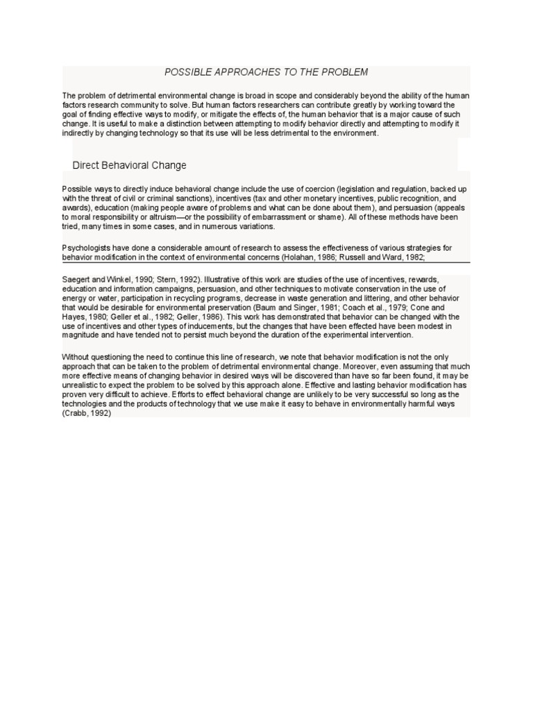 Direct Behavioral Change | PDF | Incentive | Behavior