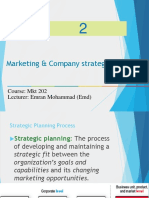 Marketing & Company Strategy: Course: MKT 202 Lecturer: Emran Mohammad (Emd)