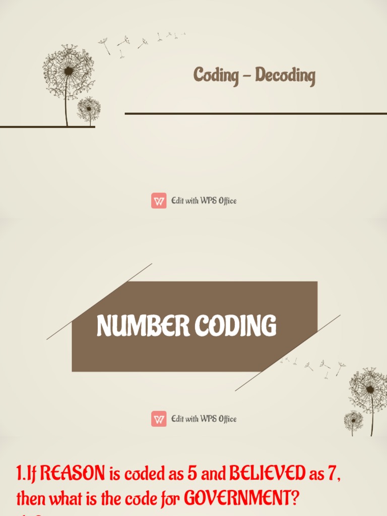 Coding - Decoding | PDF | Encodings | Notation