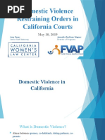 Domestic Violence Restraining Orders in California Courts: Amy Poyer Jennafer Dorfman Wagner